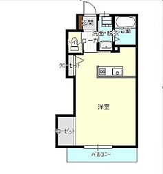 エイペクスアライ ワンルームの間取図画像