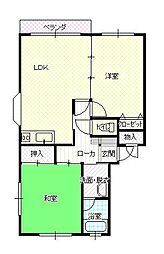 パークエステートA 2LDKの間取図画像