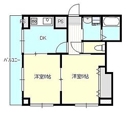 サンロード松山 2DKの間取図画像
