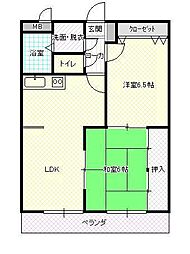ピーコック28 2LDKの間取図画像