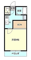 アバディーン 1Kの間取図画像