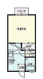 ドエル117 1Kの間取図画像