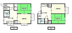 サンハイツ 2DKの間取図画像