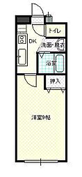 ウインデール 1Kの間取図画像