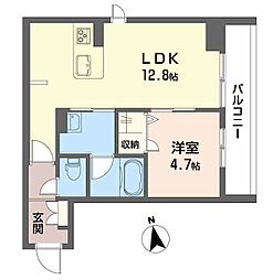 シャーメゾン プランドール 1LDKの間取図画像