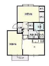 エピナールB 2Kの間取図画像
