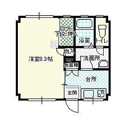 Adream 1Kの間取図画像