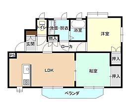 シャルム21 2LDKの間取図画像