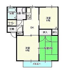 ディアスリバティ 3Kの間取図画像