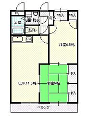 ParkSideチェリー 2LDKの間取図画像