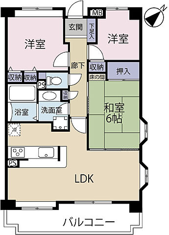 間取り グリーンピア松戸 5階/-