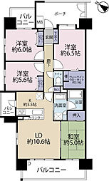 デュオヒルズ津田沼前原 4LDKの間取図画像