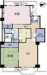 新松戸サンライトパストラル壱番街C棟 2SLDKの間取図画像