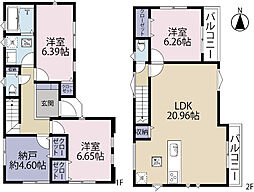 全1棟現場 20帖の広々LDK