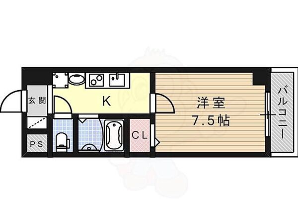 愛知県名古屋市熱田区明野町(賃貸マンション1K・7階・24.22㎡)の写真 その2