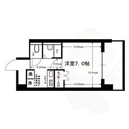 名古屋市営名港線 日比野駅 徒歩4分の賃貸マンション 4階1Kの間取り