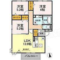 ラルジュ高峯 B  ｜ 愛知県名古屋市昭和区高峯町（賃貸アパート3LDK・1階・72.12㎡） その2