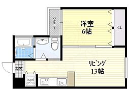 SKBUILDING2 1LDKの間取図画像