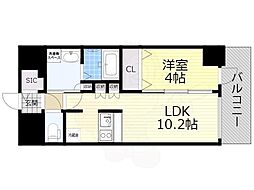 アドバンス名古屋モクシー 13階1LDKの間取り