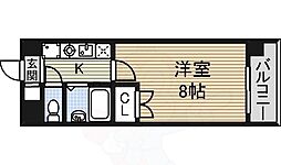 セントラルコート八田 3階1Kの間取り