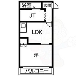 間取図画像 1DK