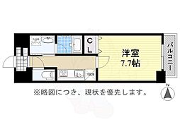 カーサニア尾頭橋 1Kの間取図画像