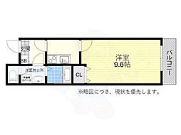 ユーミー矢場町 2階1Kの間取り