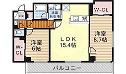 サリジェール瑞穂 2LDKの間取図画像