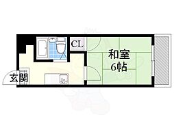 シーダーハイツ 1Kの間取図画像