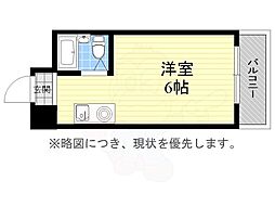 ラ・トゥール豊 1Kの間取図画像