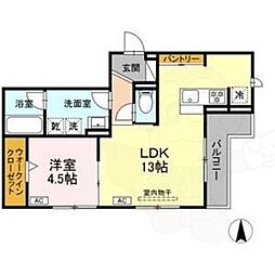 avgi新瑞橋 1LDKの間取図画像