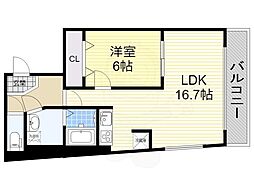 D-アパートメント泉 1LDKの間取図画像