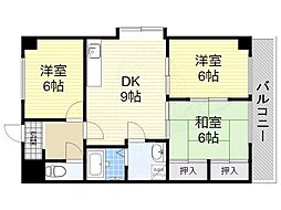ジュネコキアージュ桜山 3DKの間取図画像
