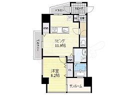 さくらHillsARAKO 1LDKの間取図画像