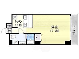 スクエア名駅南 ワンルームの間取図画像