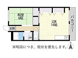 榊原ビル 1LDKの間取図画像