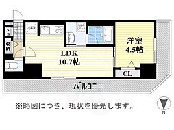 セイワパレス丸の内駅前 1LDKの間取図画像