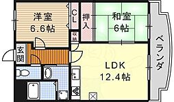 アビタシオン一番 2LDKの間取図画像