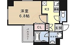 エルスタンザ千代田 ワンルームの間取図画像