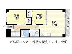 メナー浄心2 2LDKの間取図画像