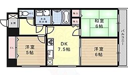エミネンス石川橋 3DKの間取図画像