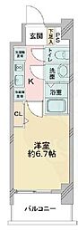 アステリ鶴舞エーナ 1Kの間取図画像