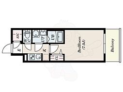 S-RESIDENCE金山3丁目 1Kの間取図画像
