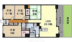 ラドーニ南区南野風の館 1階/-