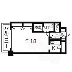 リーヴァストゥーディオ丸の内 ワンルームの間取図画像