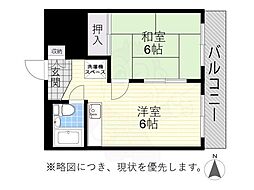 サン宮脇 2Kの間取図画像