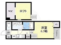 ガーデンヒルズ鶴舞公園 1Kの間取図画像
