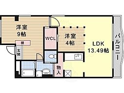 伊藤ハイツ 2LDKの間取図画像