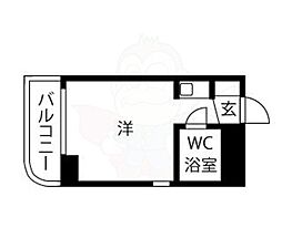 プレス・イン日比野 ワンルームの間取図画像