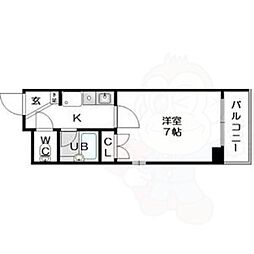 フォレスト318 1Kの間取図画像